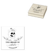 フローリーゴシックスカルエレガントカスタム図書室 ラバースタンプ (押印)