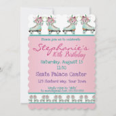 フローリーブルースケートバースデーパーティー 招待状 (正面)