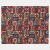 フローリーボーホークロシェ フリースブランケット (正面(横))