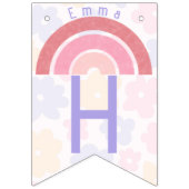 フローリーレインボー誕生日バンティングバナー バンティングフラッグ (第2の旗)