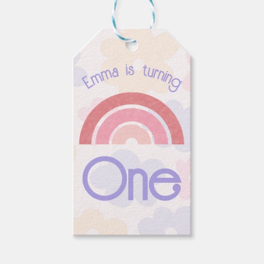 フローリーレインボー誕生日 ギフトタグ (正面)