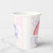 フローリーレインボー誕生日 紙コップ (右)