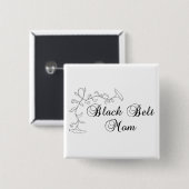 フローリー武術アーツブラックベルトママ 缶バッジ (正面&裏面)