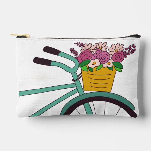 フローリー自転車乗りメイクアップ/鉛筆バッグ アクセサリーポーチ (正面)