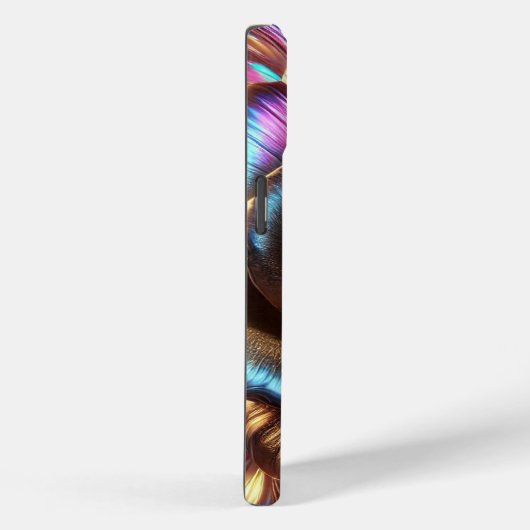 フローリ数々のングの色のメタリック鮮やかバラ Case-Mate iPhoneケース (裏面 / 右)