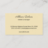 フローリ華美ッシュサイネージベッドアンドブレックファーストB&B 名刺 (裏面)