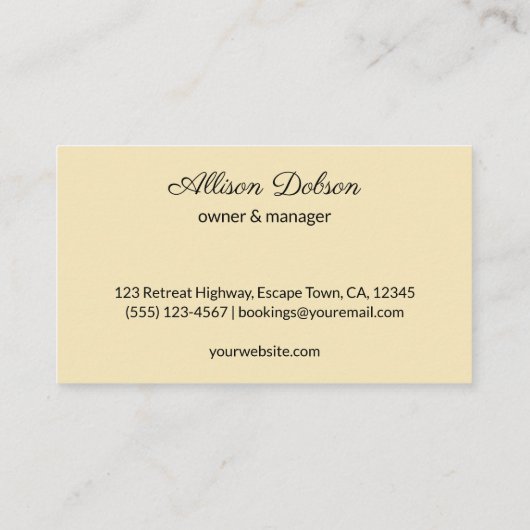 フローリ華美ッシュサイネージベッドアンドブレックファーストB&B 名刺 (裏面)