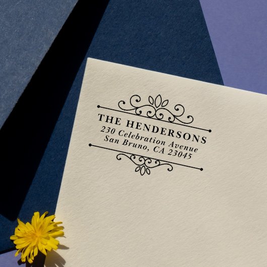 フローリ華美ッシュフレームファミリ名差出人住所 ラバースタンプ