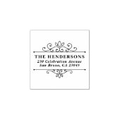 フローリ華美ッシュフレームファミリ名差出人住所 ラバースタンプ (インプリント)