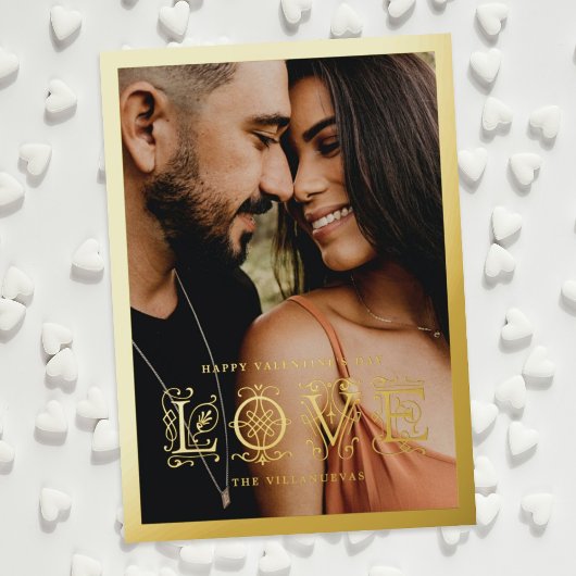 フローリ華美ッシュラブフォイルのバレンタインデーのカード 箔シーズンカード