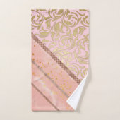 フローリ華美ーズ渦巻きバラ金ゴールド バスタオルセット (ハンドタオル)