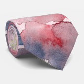 フロールエバー赤面ネイビー絵を描ウォーターカラー結婚ズ ネクタイ (ロール)