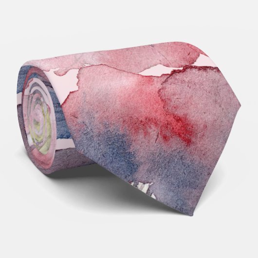 フロールエバー赤面ネイビー絵を描ウォーターカラー結婚ズ ネクタイ (ロール)