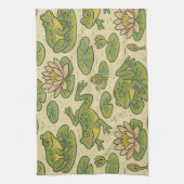 フロールリリパッド《植物》スイレンアート キッチンタオル (縦)