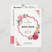 フロール葬儀用カードテンプレート 招待状 (正面/裏面)