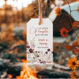 フロール・オータム・リトル・パンプキン・ベイビーシャワー ギフトタグ