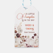 フロール・オータム・リトル・パンプキン・ベイビーシャワー ギフトタグ (正面)