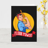 フロール・ワー - 面白いお菓子作り&ペーストリー・ベーカー - バキ カード (黄色い花)