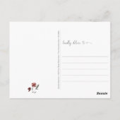 フロール wreath に囲まれたフクロウ - 思いのままに ポストカード (裏面)