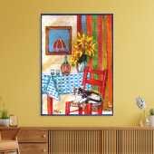 フローレイタリアンンスのキッチン キャンバスプリント (インサイチュ (リビング))