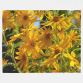 フローレスen mi hierbas "私の雑草の花" フリースブランケット (正面(横))