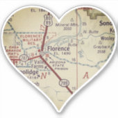 フローレンスアリゾナヴィンテージの地図 シール (正面)