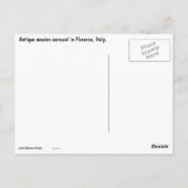 フローレンスイタリアアンティーク回転木馬 ポストカード (裏面)