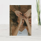 フローレンスセージ緑エレガントな結婚式 招待状 (裏面)