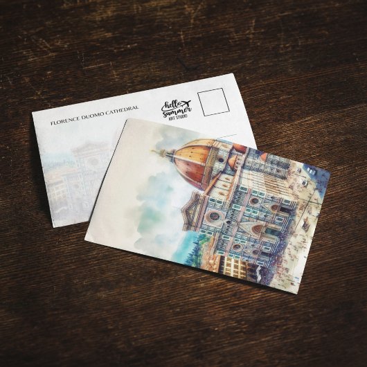 フローレンスドゥオモイタリアウォーターカラーポストカード 招待状