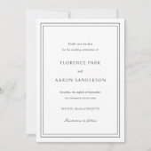 フローレンスホワイトエレガントな結婚式 セーブザデート (正面)