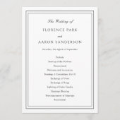 フローレンスホワイトエレガントな結婚式 プログラム (正面)