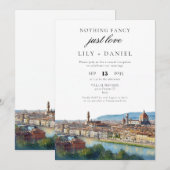 フローレンス イタリア 挙式後のパーティー 招待状 (正面/裏面)