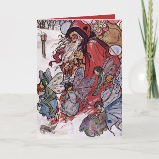 フローレンス・ハリソンによるサンタと妖精たち シーズンカード (正面)