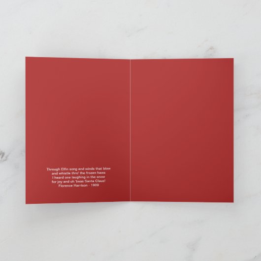 フローレンス・ハリソンによるサンタと妖精 シーズンカード (内部)