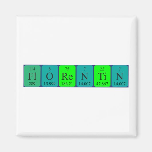 フローレンチン周期表名磁石 マグネット (正面)