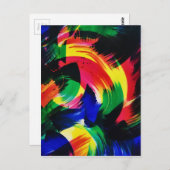 フロー抽象芸術光波ファインアート ポストカード (正面/裏面)