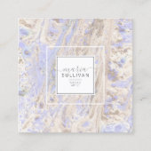 フロー絵を描抽象芸術テクスチャLavender/Tan ID796 スクエア名刺 (正面)