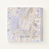 フロー絵を描抽象芸術テクスチャLavender/Tan ID796 ノートブック (裏面)