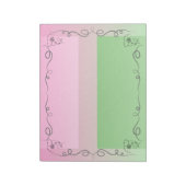 フロー美しいローゼル大メモ帳 ノートパッド (回転)