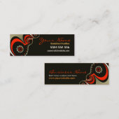 フロー芸術的ダークプロファイルカード スキニー名刺 (正面/裏面)