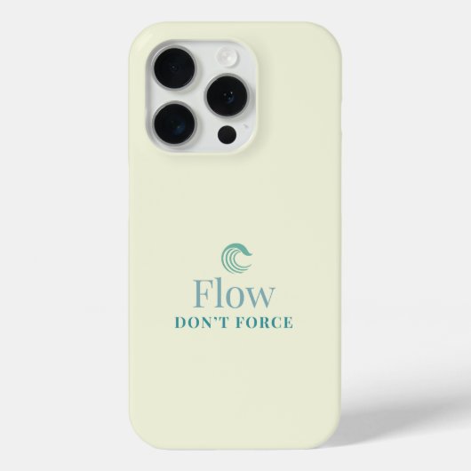 フロー・ドント・フォース ミニマリストiPhoneケース Case-Mate iPhoneケース (裏面)