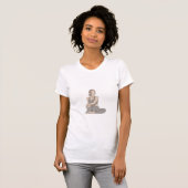 フロー・ノット・フォース Tシャツ | マインドフルヨガの引用 (正面フル)