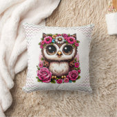 フワフクロウデイジー&バラクラウン クッション (ブランケット)