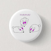 フワフワうさぎボタン 缶バッジ (正面)
