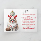 フワフワおもしろいの猫のクリスマス カード (内部)