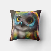 フワフワかわいいカラフルフクロウ クッション (裏面)