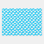 フワフワした雲のパターン ラッピングペーパーシート (正面)