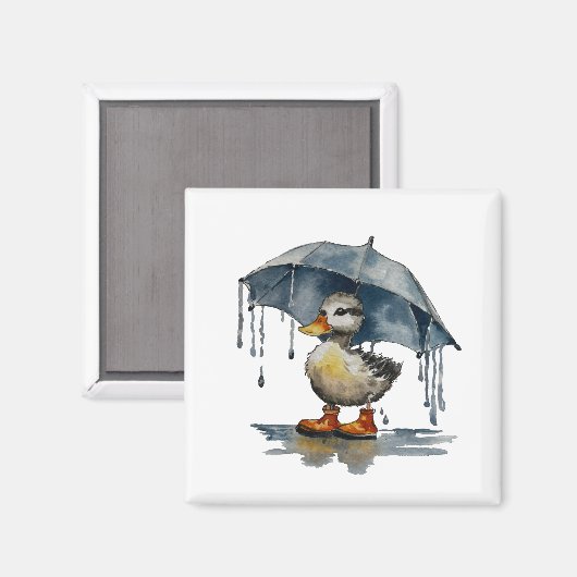 フワフワのアヒル マグネット (正面/裏面)