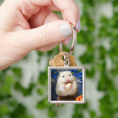 フワフワのシリアのハムスターコリンカ キーホルダー (手)