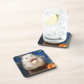 フワフワのシリアのハムスターコリンカ コースター (右側)